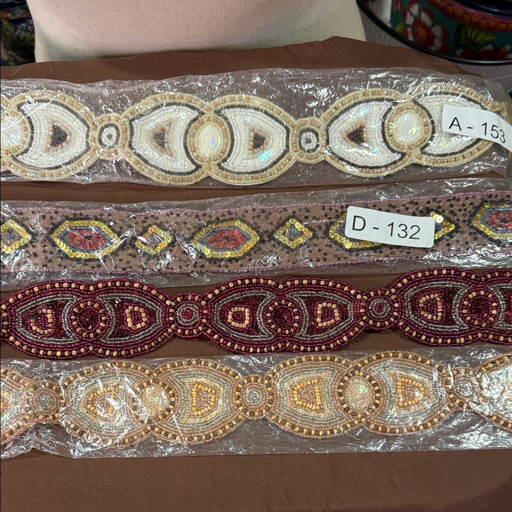 Raj  Dead stock Y2K Beaded Decorative Trim pick 1 NWT